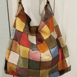 Luck Brand suede hobo bag